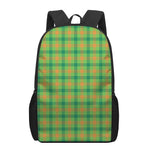 Irish Buffalo Plaid Pattern Print 17 Inch Backpack