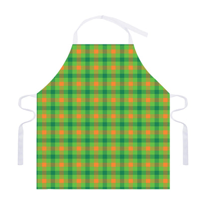 Irish Buffalo Plaid Pattern Print Adjustable Apron