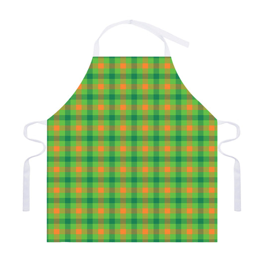 Irish Buffalo Plaid Pattern Print Adjustable Apron