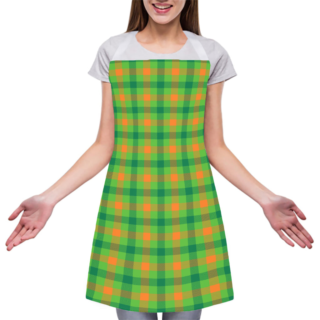 Irish Buffalo Plaid Pattern Print Adjustable Apron