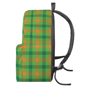 Irish Buffalo Plaid Pattern Print Backpack