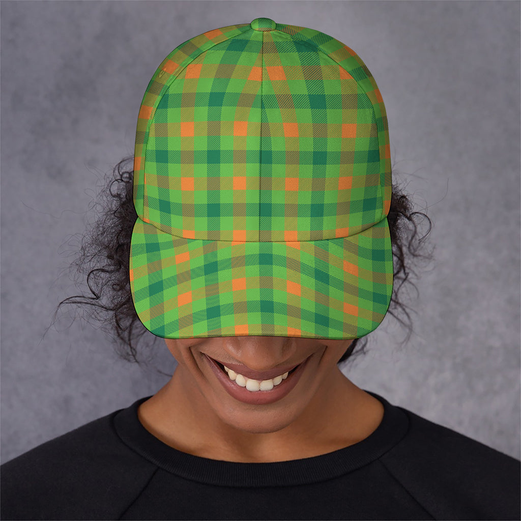 Irish Buffalo Plaid Pattern Print Baseball Cap