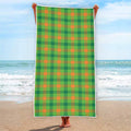 Irish Buffalo Plaid Pattern Print Beach Towel