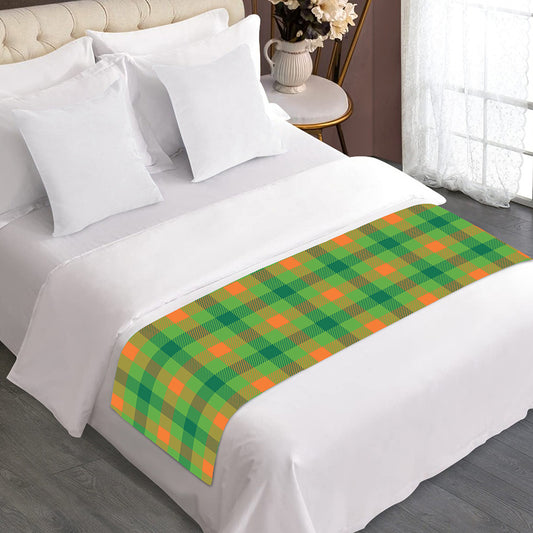 Irish Buffalo Plaid Pattern Print Bed Runner
