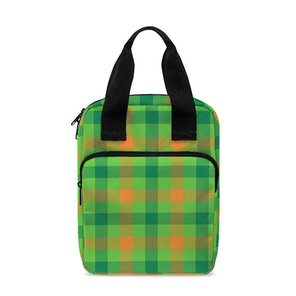 Irish Buffalo Plaid Pattern Print Bible Tote Bag
