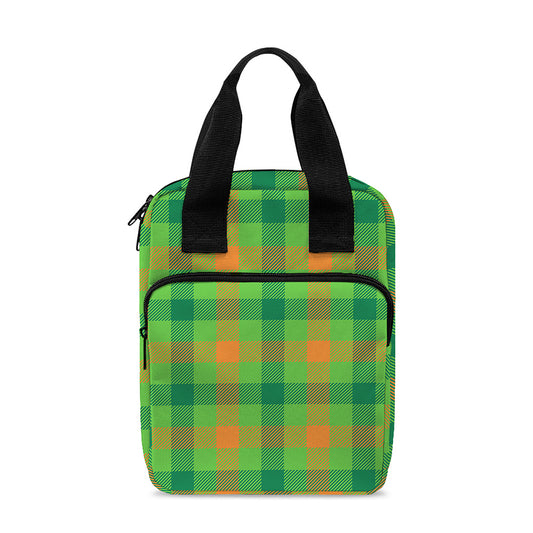 Irish Buffalo Plaid Pattern Print Bible Tote Bag