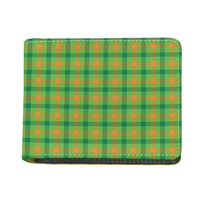 Irish Buffalo Plaid Pattern Print Bifold Wallet