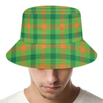 Irish Buffalo Plaid Pattern Print Bucket Hat
