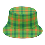 Irish Buffalo Plaid Pattern Print Bucket Hat