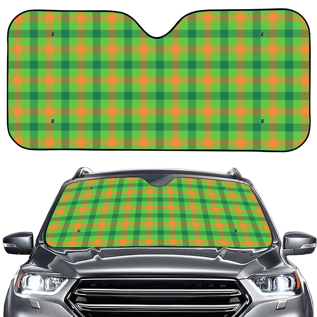 Irish Buffalo Plaid Pattern Print Car Windshield Sun Shade