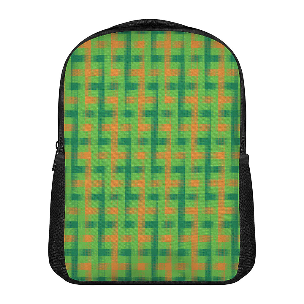 Irish Buffalo Plaid Pattern Print Casual Backpack