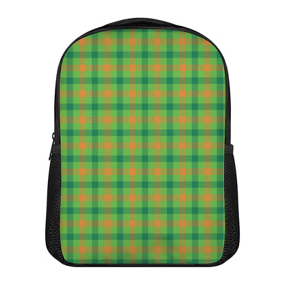 Irish Buffalo Plaid Pattern Print Casual Backpack
