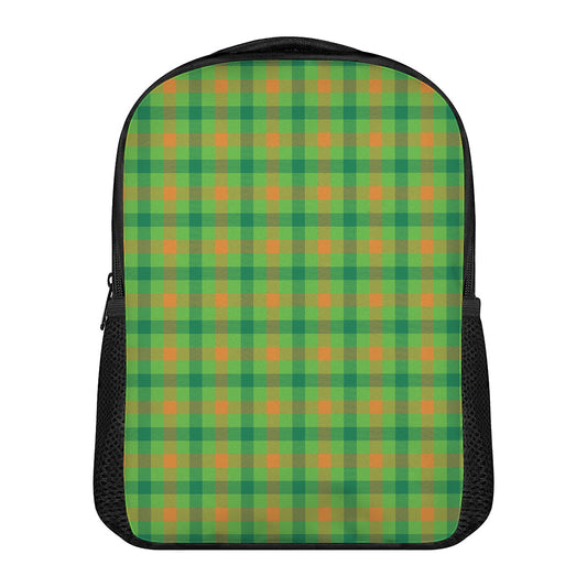Irish Buffalo Plaid Pattern Print Casual Backpack