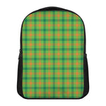Irish Buffalo Plaid Pattern Print Casual Backpack