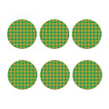 Irish Buffalo Plaid Pattern Print Coaster Set