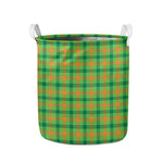 Irish Buffalo Plaid Pattern Print Collapsible Laundry Basket