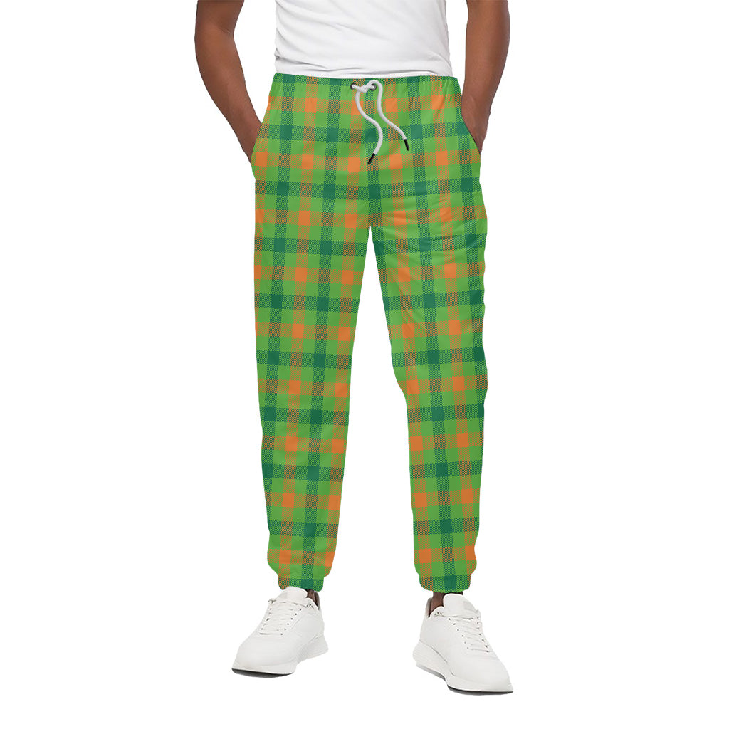 Irish Buffalo Plaid Pattern Print Cotton Pants