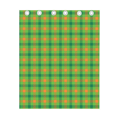 Irish Buffalo Plaid Pattern Print Curtain