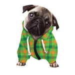 Irish Buffalo Plaid Pattern Print Dog Zip Up Hoodie