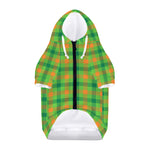 Irish Buffalo Plaid Pattern Print Dog Zip Up Hoodie