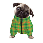 Irish Buffalo Plaid Pattern Print Dog Zip Up Jacket