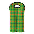 Irish Buffalo Plaid Pattern Print Double Neoprene Wine Tote