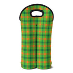 Irish Buffalo Plaid Pattern Print Double Neoprene Wine Tote