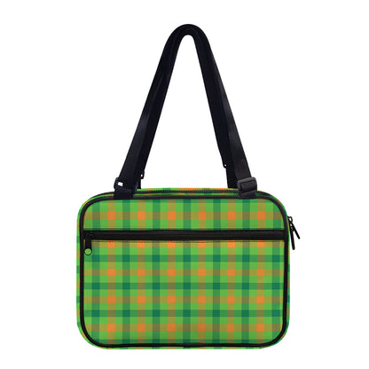 Irish Buffalo Plaid Pattern Print Double Strap Bible Bag