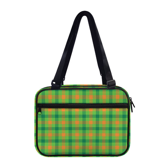 Irish Buffalo Plaid Pattern Print Double Strap Bible Bag