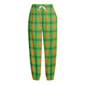 Irish Buffalo Plaid Pattern Print Fleece Lined Knit Pants