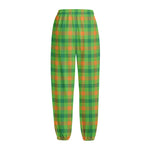 Irish Buffalo Plaid Pattern Print Fleece Lined Knit Pants