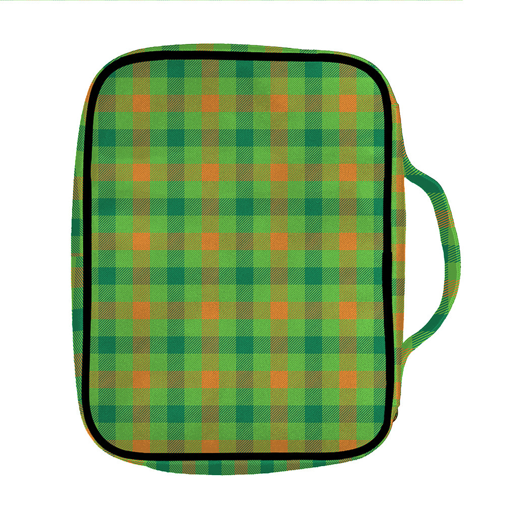 Irish Buffalo Plaid Pattern Print Front Pocket Bible Bag