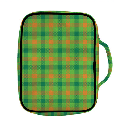 Irish Buffalo Plaid Pattern Print Front Pocket Bible Bag