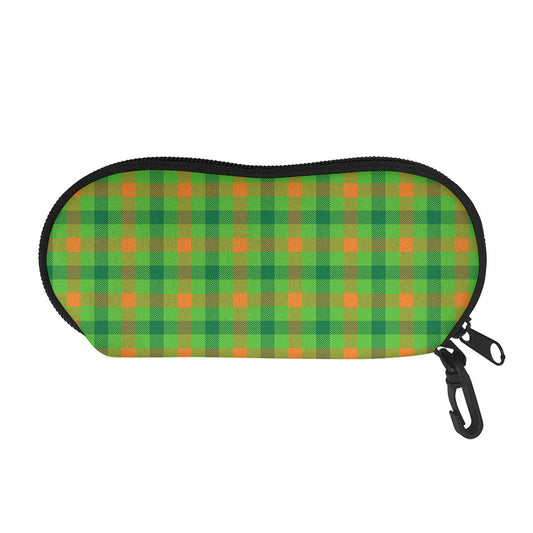 Irish Buffalo Plaid Pattern Print Glasses Case