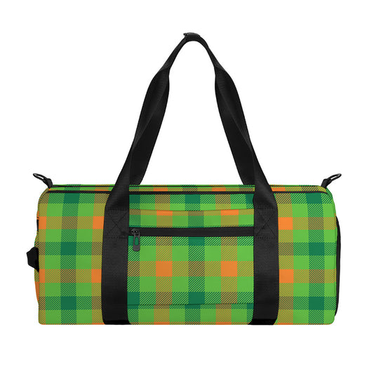 Irish Buffalo Plaid Pattern Print Gym Bag