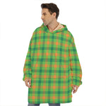 Irish Buffalo Plaid Pattern Print Hoodie Blanket