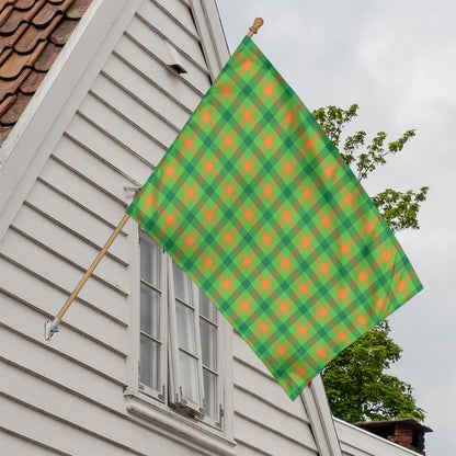 Irish Buffalo Plaid Pattern Print House Flag