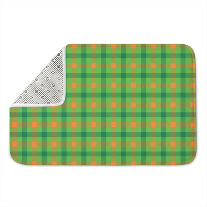Irish Buffalo Plaid Pattern Print Indoor Door Mat