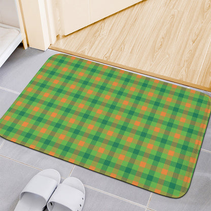 Irish Buffalo Plaid Pattern Print Indoor Door Mat