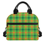 Irish Buffalo Plaid Pattern Print Insulated Lunch Bag
