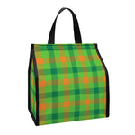Irish Buffalo Plaid Pattern Print Insulated Lunch Tote