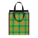 Irish Buffalo Plaid Pattern Print Insulated Lunch Tote