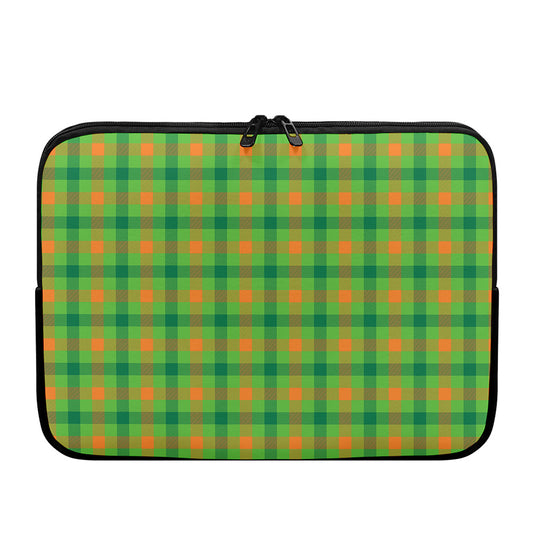 Irish Buffalo Plaid Pattern Print Laptop Sleeve