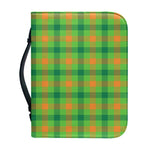 Irish Buffalo Plaid Pattern Print Leather Bible Cover