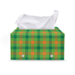 Irish Buffalo Plaid Pattern Print Leather Tissue Box Cover
