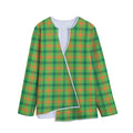 Irish Buffalo Plaid Pattern Print Long Sleeve Short Coat