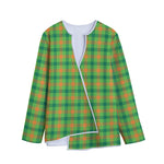 Irish Buffalo Plaid Pattern Print Long Sleeve Short Coat