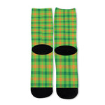 Irish Buffalo Plaid Pattern Print Long Socks