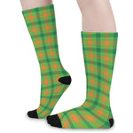 Irish Buffalo Plaid Pattern Print Long Socks