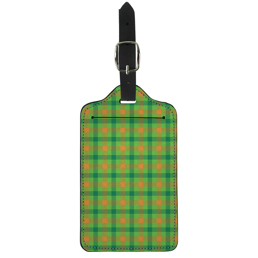 Irish Buffalo Plaid Pattern Print Luggage Tag